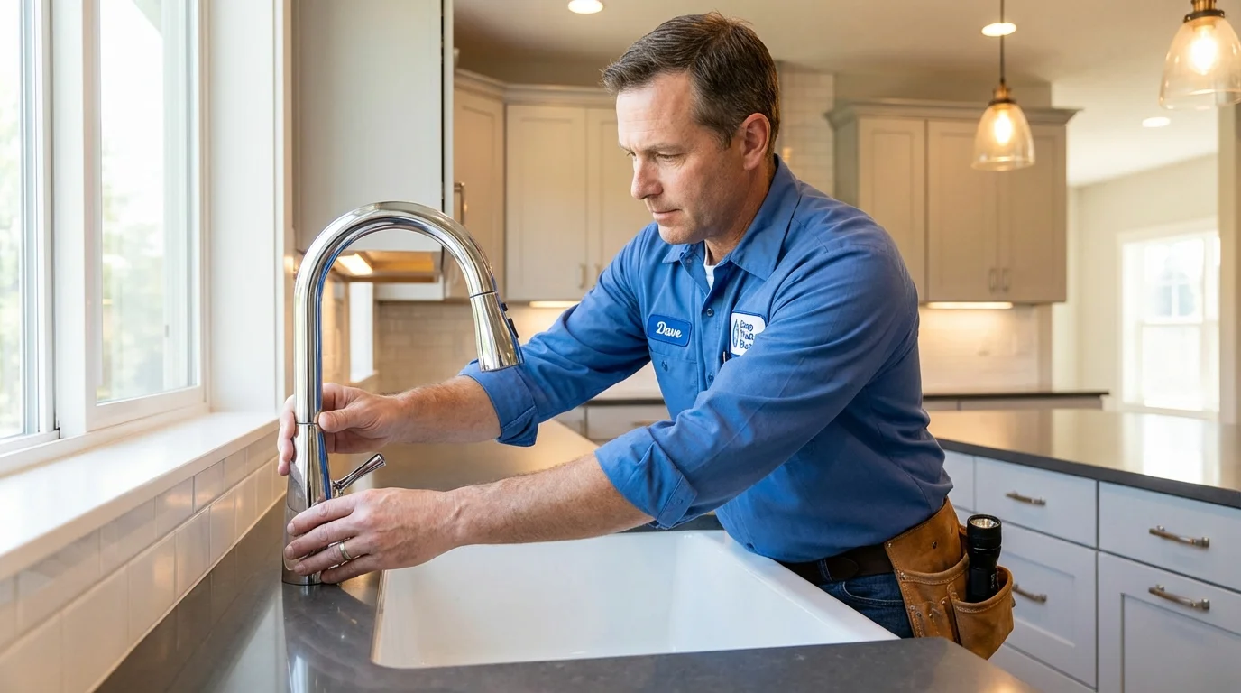 Kitchen faucet installation by Johns Plumbing LLC in Southampton